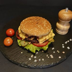 Курячий бургер на мангалі